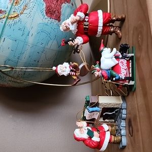 Vintage 1996 Coca Cola Santa Claus Christmas ornament lot